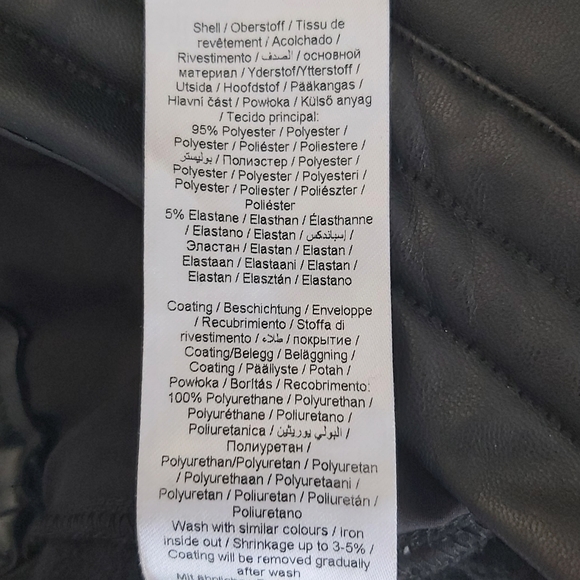 π€Kaffe Kavilla black pleather pants faux leather drawstring waistπ€ - Picture 14 of 16